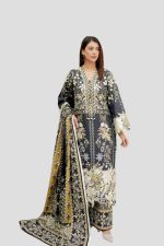 Stitched 3 Piece Cambric Suit-Embroidered - Image 9
