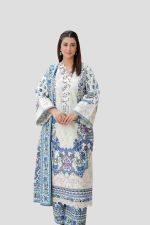 Stitched 3 Piece Cambric Suit – Embroidered