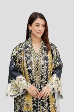 Stitched 3 Piece Cambric Suit-Embroidered - Image 2