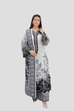 Stitched 3 Piece Cambric Suit – Embroidered - Image 6