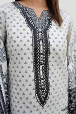 Stitched 3 Piece Cambric Suit – Embroidered - Image 7