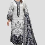 Stitched 3 Piece Cambric Suit – Embroidered