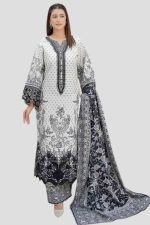 Stitched 3 Piece Cambric Suit – Embroidered