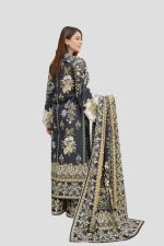 Stitched 3 Piece Cambric Suit-Embroidered - Image 4