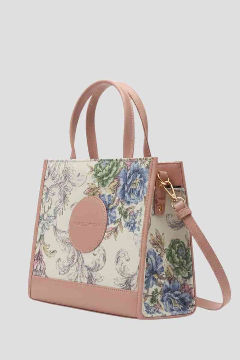 40 Elegant Pink Shoulder Tote Bag – Faux Leather - Image 1