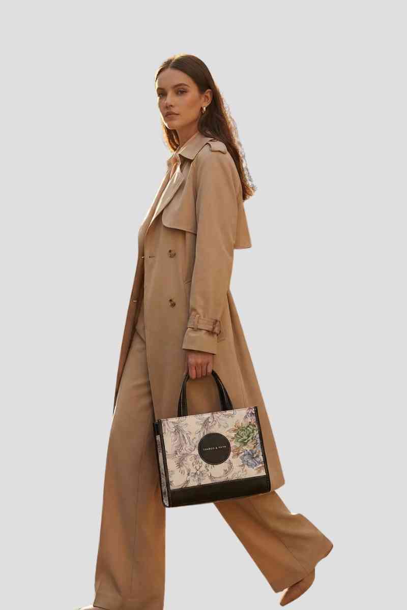 43 Elegant Pink Shoulder Tote Bag – Faux Leather - Image 1