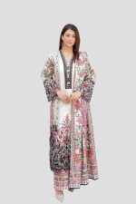 Stitched 3 Piece Cambric Suit – Embroidered