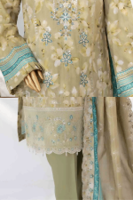 3 Piece Unstitched Embroidered Lawn Suit | Digital Print | Premium Quality - Image 3