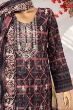 3 Piece Unstitched Embroidered Lawn Suit | Digital Print | Premium Quality - Image 3