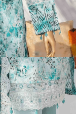 3 Piece Unstitched Embroidered Lawn Suit | Digital Print | Premium Quality - Image 3