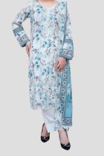 3 Piece Unstitched Embroidered Lawn Suit