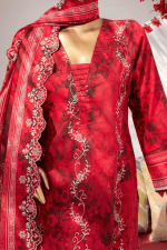 3 Piece Unstitched Embroidered Lawn Suit | Digital Print | Premium Quality - Image 3