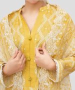 3 Piece Unstitched Embroidered Lawn Suit - Image 4