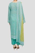 3 Piece Unstitched Embroidered Lawn Suit - Image 3