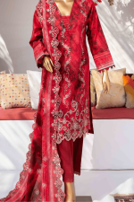 3 Piece Unstitched Embroidered Lawn Suit | Digital Print | Premium Quality