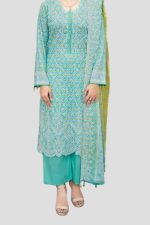 3 Piece Unstitched Embroidered Lawn Suit - Image 2
