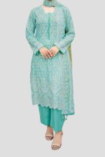 3 Piece Unstitched Embroidered Lawn Suit