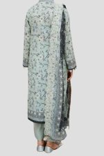 3 Piece Unstitched Embroidered Lawn Suit - Image 5