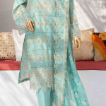 3 Piece Unstitched Embroidered Lawn Suit | Digital Print | Premium Quality