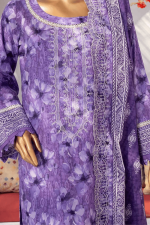 3 Piece Unstitched Embroidered Lawn Suit | Digital Print | Premium Quality - Image 3