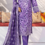 3 Piece Unstitched Embroidered Lawn Suit | Digital Print | Premium Quality