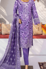 3 Piece Unstitched Embroidered Lawn Suit | Digital Print | Premium Quality