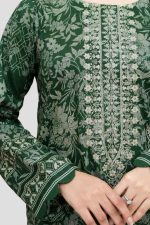 3 Piece Unstitched Embroidered Lawn Suit - Image 4