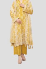 3 Piece Unstitched Embroidered Lawn Suit