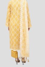 3 Piece Unstitched Embroidered Lawn Suit - Image 2