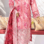3 Piece Unstitched Embroidered Lawn Suit | Digital Print | Premium Quality