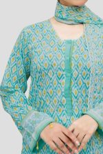3 Piece Unstitched Embroidered Lawn Suit - Image 4