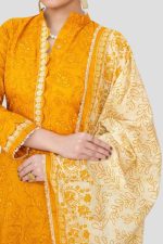 3 Piece Unstitched Digital Printed Lawn Suit - Image 3