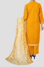 3 Piece Unstitched Digital Printed Lawn Suit - Image 2