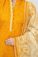 3 Piece Unstitched Digital Printed Lawn Suit - Image 4