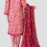 3 Piece Unstitched Digital Printed Lawn Suit