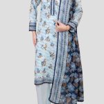 3 Piece Unstitched Digital Printed Lawn Suit