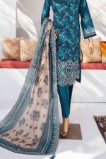 3 Piece Unstitched Embroidered Lawn Suit | Digital Print | Premium Quality