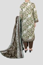 3 Piece Unstitched Digital Printed Lawn Suit - Image 2