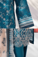 3 Piece Unstitched Embroidered Lawn Suit | Digital Print | Premium Quality - Image 3