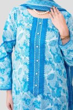 3 Piece Unstitched Digital Printed Lawn Suit (Copy) - Image 3